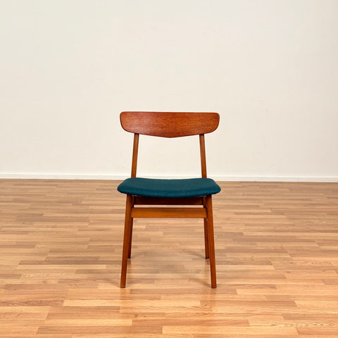 Danish set of 4 dining chairs in teak & beech by Findahl