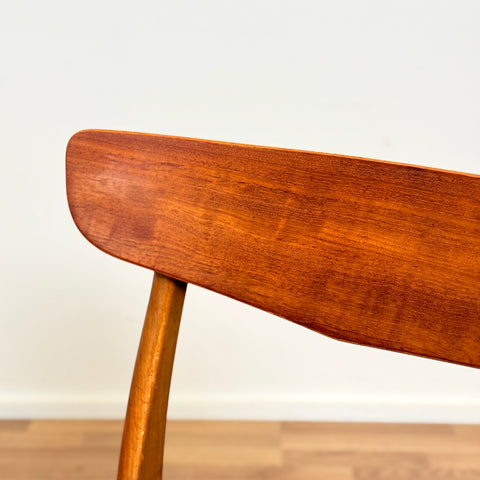 Danish set of 6 dining chairs in teak & beech by Findahl