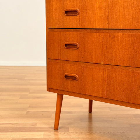 Chest of 4 drawers in teak & beech, Sweden