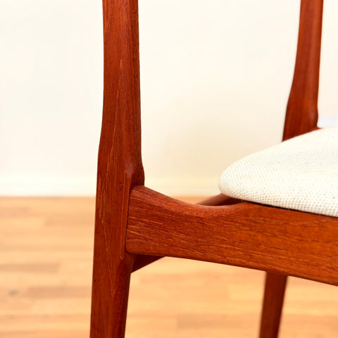Danish set of 10 dining chairs in teak by B. Rasmussen for Thorso Mobelfabrik