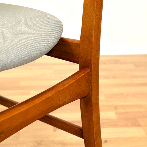 Danish set of 4 dining chairs in teak & beech