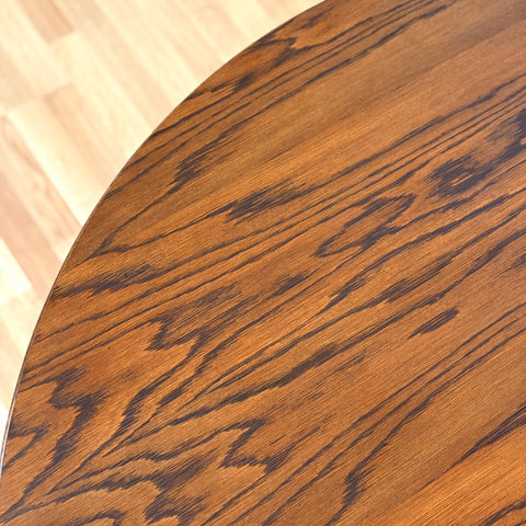 Danish round dining table in oak