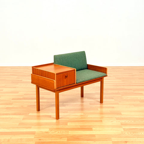 Swedish hall bench in teak & beech