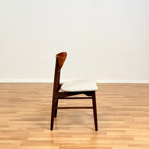Danish dining chairs in teak & walnut