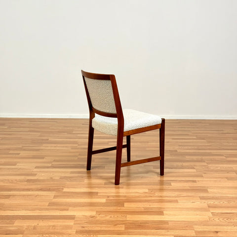 Swedish dining chairs in walnut by Skaraborgs Möbelindustri AB