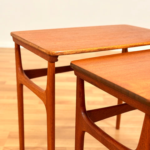 Danish set of nest of tables in teak by Erling Torvits