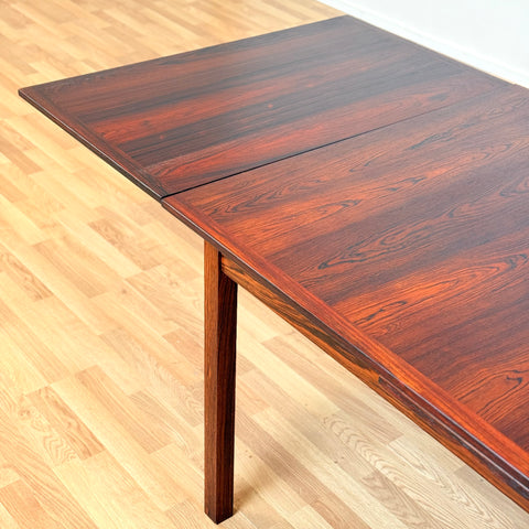 Swedish rectangular dining table in Santos rosewood by Nils Jonsson for Troeds