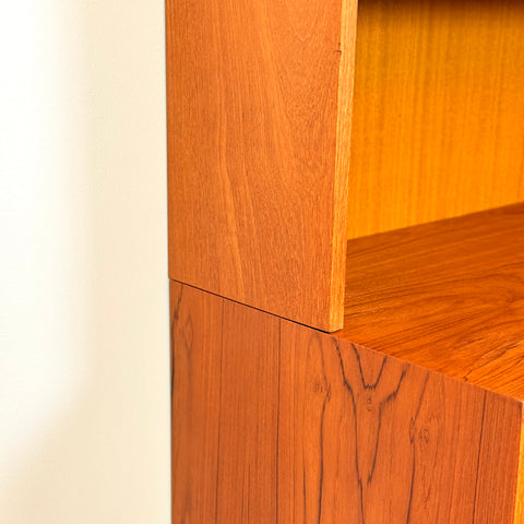 Swedish bookshelf in teak & beech