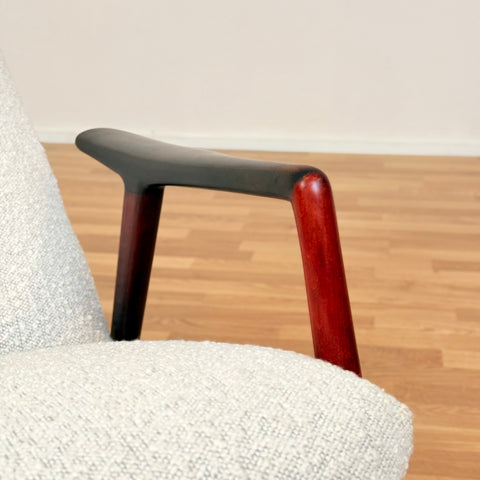 Swedish armchairs in solid beech wood by Alf Svensson, model "Kontur"