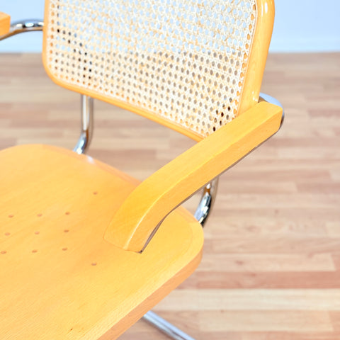 Italian set of 6 dining chairs by Marcel Breuer, model 'Cesca B32'