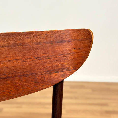 Danish dining chairs in teak & walnut