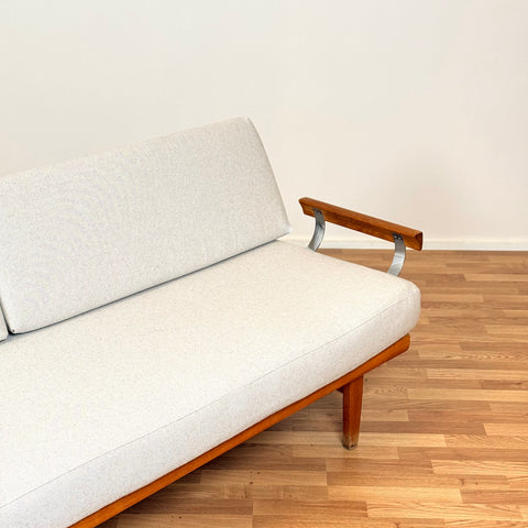 Swedish sofa / daybed in solid oak by Yngve Ekström
