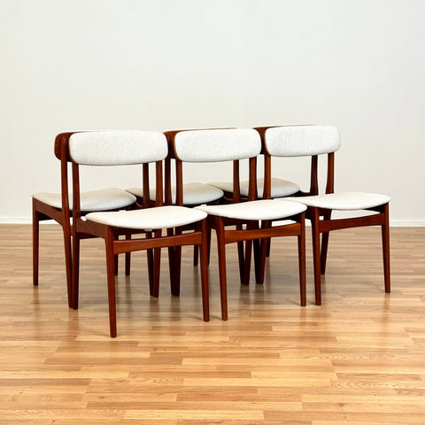 Danish set of 6 dining chairs by B. Rasmussen for Thorso Mobelfabrik