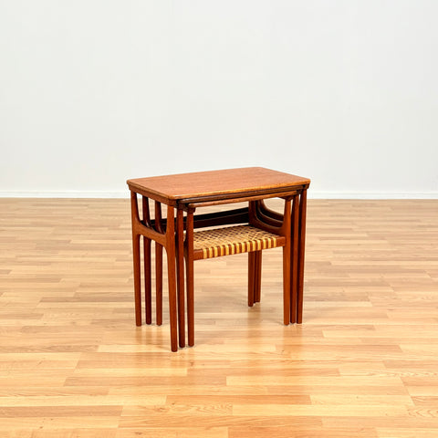 Danish set of nest of tables in teak by Erling Torvits