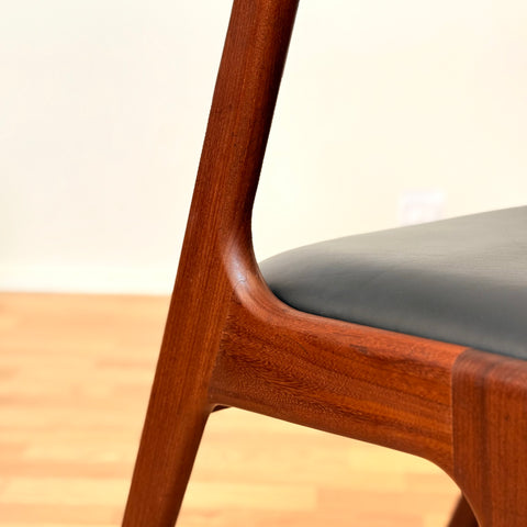 Danish dining chairs in walnut by Kai Kristiansen