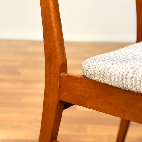 Danish dining chairs in teak & beech by Farstrup
