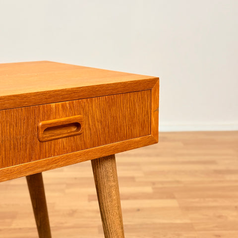 Swedish side table in beech & oak