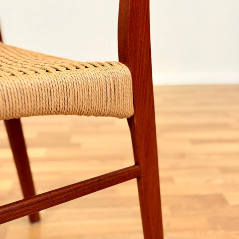 Single dining chair in teak by Arne Wahl Iversen for Glyngøre Stolefabrik, model 'GS60'