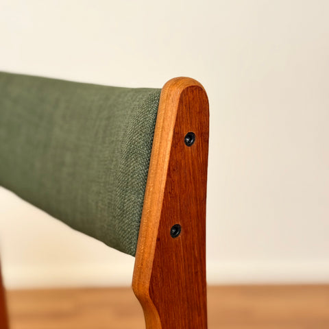 Danish set of 6 dining chairs in teak by Erik Buch