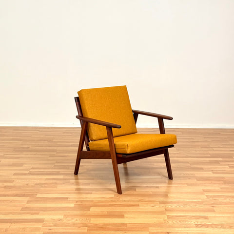 Danish armchair in solid walnut