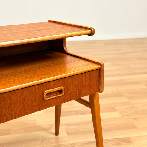 Swedish bedside table in teak & beech