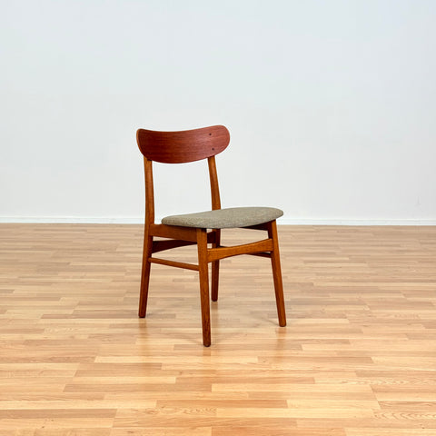 Danish dining chairs in teak & oak by Farstrup