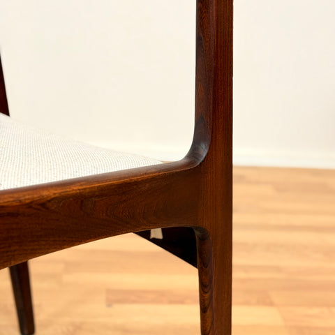 Danish dining chairs in teak by Sorø Stolefabrik