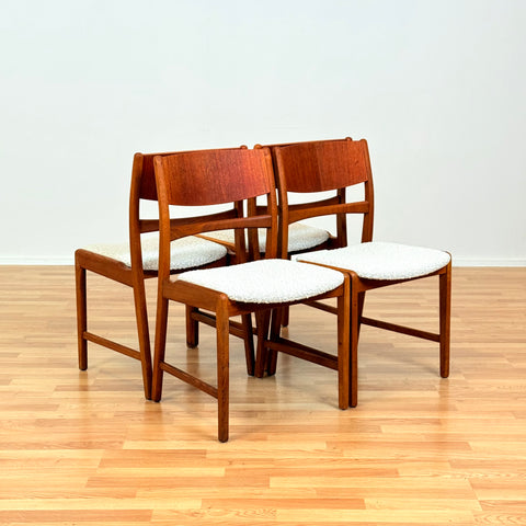 Danish dining chairs in teak & oak