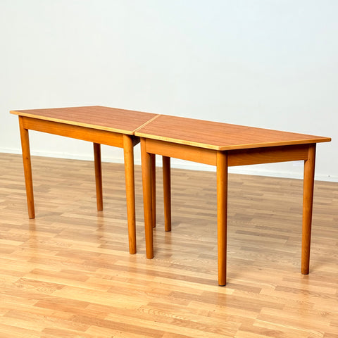 Swedish octagonal dining table in teak & beech by Bjärnum möbelfabrik