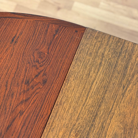 Danish round dining table in Santos rosewood