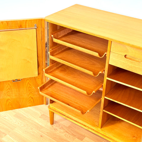 Swedish wardrobe in beech by Ferdinad Lundquist