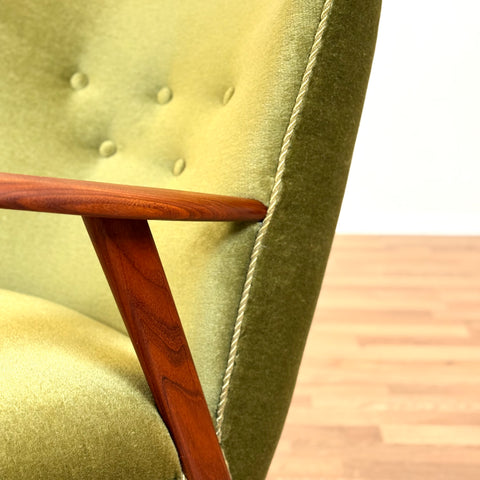 Danish armchair in solid walnut
