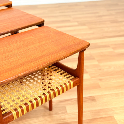 Danish set of nest of tables in teak by Erling Torvits