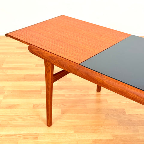 Swedish extendable coffee table in teak