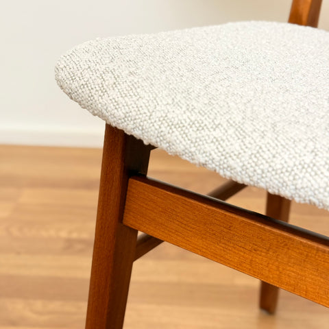 Danish set of 6 dining chairs in teak & beech by Findahl