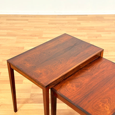 Danish set of nest of tables in Santos rosewood