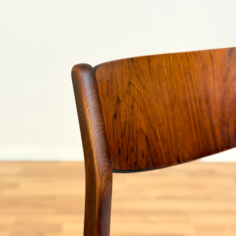 Danish dining chairs in teak by Sorø Stolefabrik