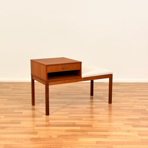 Hall bench in teak, 1950s-60s, Denmark