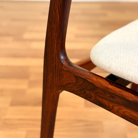 Danish set of 2 dining chairs in Santos rosewood by P. E. Jorgensen