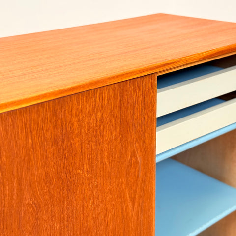 Swedish storage cabinet in teak and beech