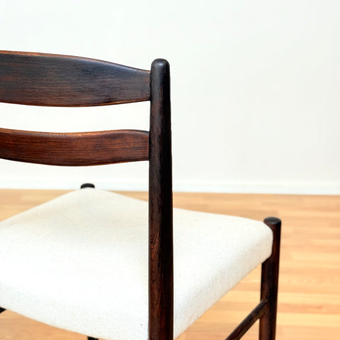 Swedish dining chairs in teak by AB Johansson & Söner in Hyssna