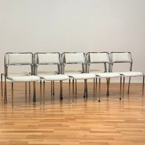 Chrome chairs by Kinnarps from 1990s
