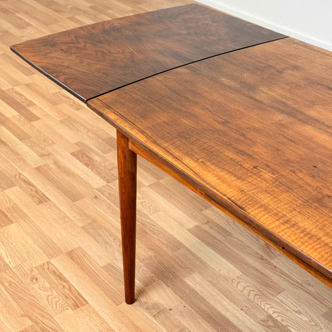 Danish dining table in walnut & teak