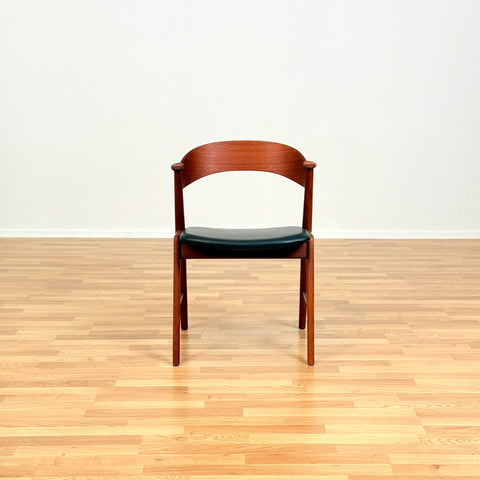 Danish set of 6 dining chairs in teak by Kai Kristiansen