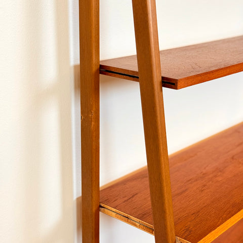 Swedish bookshelf in teak & beech