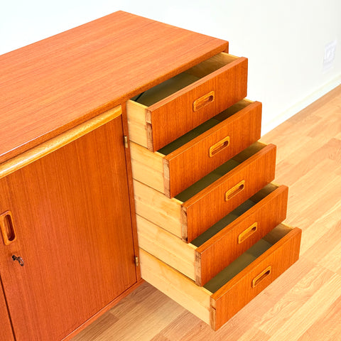 Swedish sideboard in teak & beech