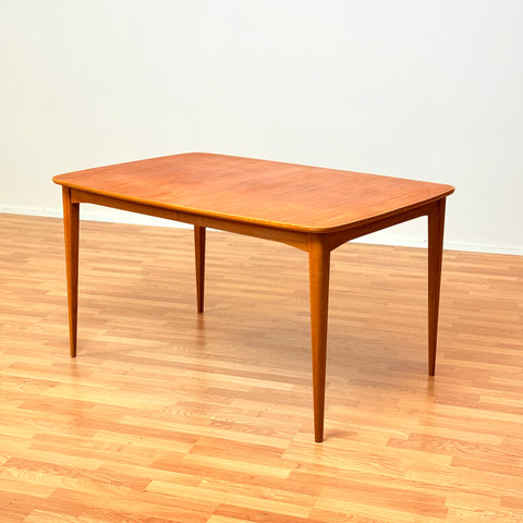 Swedish dining table in teak & oak
