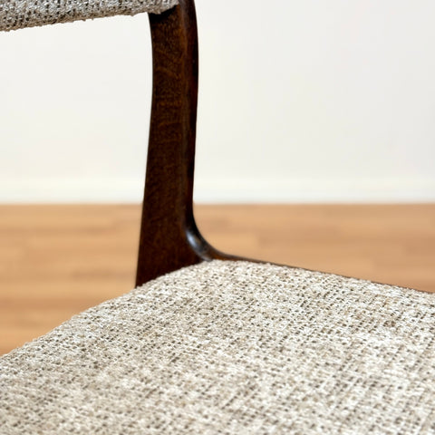 Danish set of 6 dining chairs in oak by Uldum Mobelfabrik