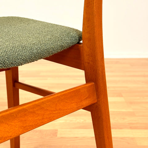 Danish dining chairs in teak & beech by Findahl