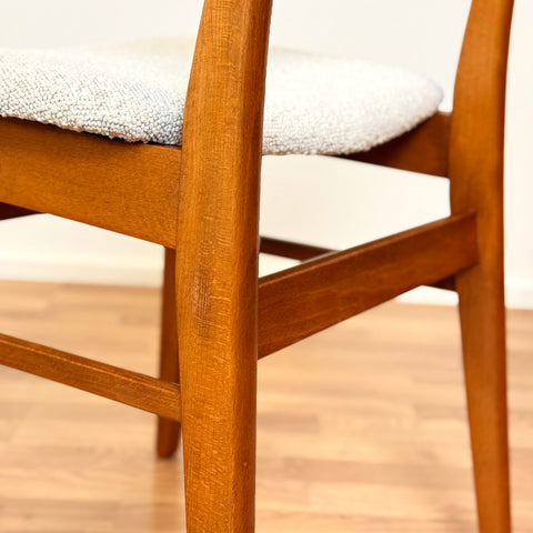 Danish set of 6 dining chairs in teak & beech by Findahl